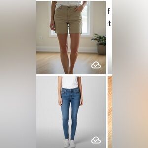 Splash Skinny Jeans & George Khaki Shorts, size 34, Lot of 2